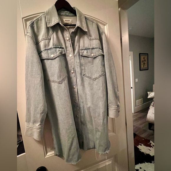 Agolde Jessa Jean Shirtdress EUC Organic Cotton - Picture 5 of 7